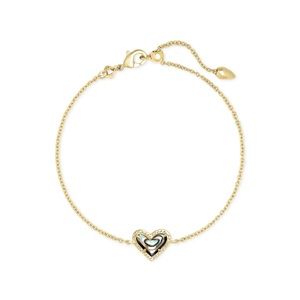 Ari Heart Adjustable Bracelet w Abalone Shell